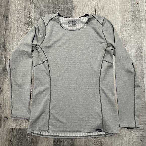 Patagonia Capilene Mens Base Layer Grey Polartec Long Sleeve Size Medium - Picture 1 of 5